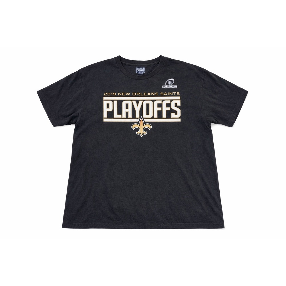 2018 New Orleans Saints Playoff Tee Size Large Rare Black And Gold Fanatics Larg